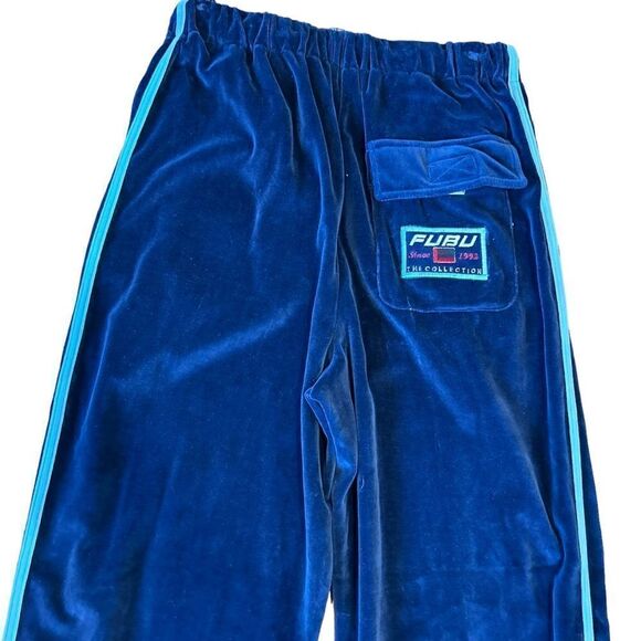 FUBU Vintage Millennium Y2K Velour Terrycloth Sweatpants - Picture 5 of 10